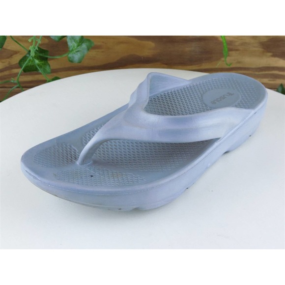 Trusols Size 37 M Women Sandal Flip Flop Gray Synthetic - Picture 1 of 10